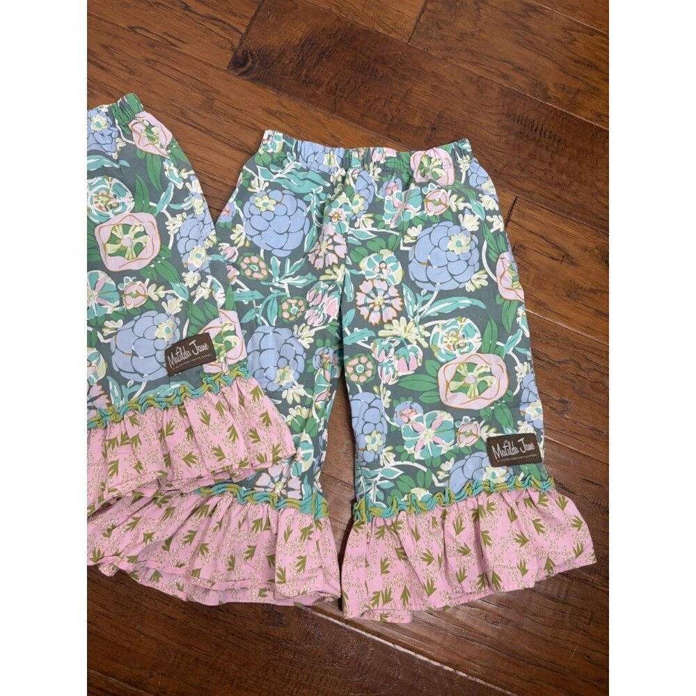 Matilda Jane MATCHING Robin Ruffles House of Clouds Pull On Ruffle Pants 4/6 - Picture 3 of 6